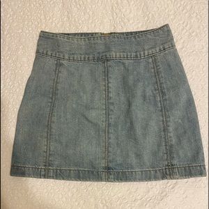 Free People Denim Jean Skirt